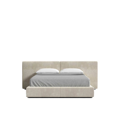 Front Facing View of The Kaye Slipcover Bed With Silkstone Fabric