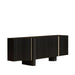 Angled Side View of The Magnus Entryway Console With Black Oak Veneer Finish