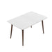 Top View of The Marcus Dining Table in a White Lacquer 