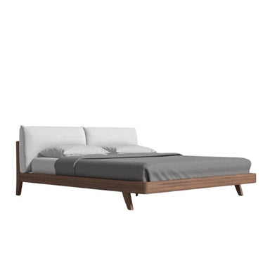 Angled Side View of The Mikkel Bed With Alesund Fabric