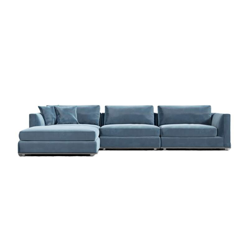 Front Facing View of The Milo Modular Sectional in Solstice Fabric and Color