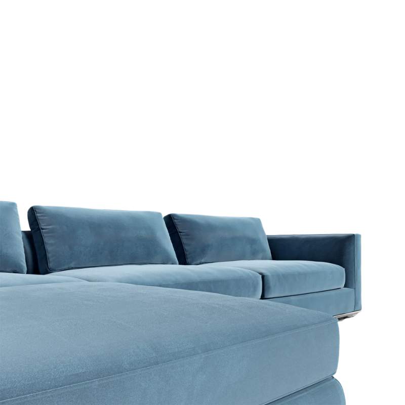 Close Up View of The Milo Modular Sectional in Solstice Fabric and Color