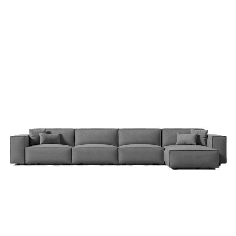 Front Facing View of The Porter Extended Right Hand Sectional in Fin Fabric and Color 