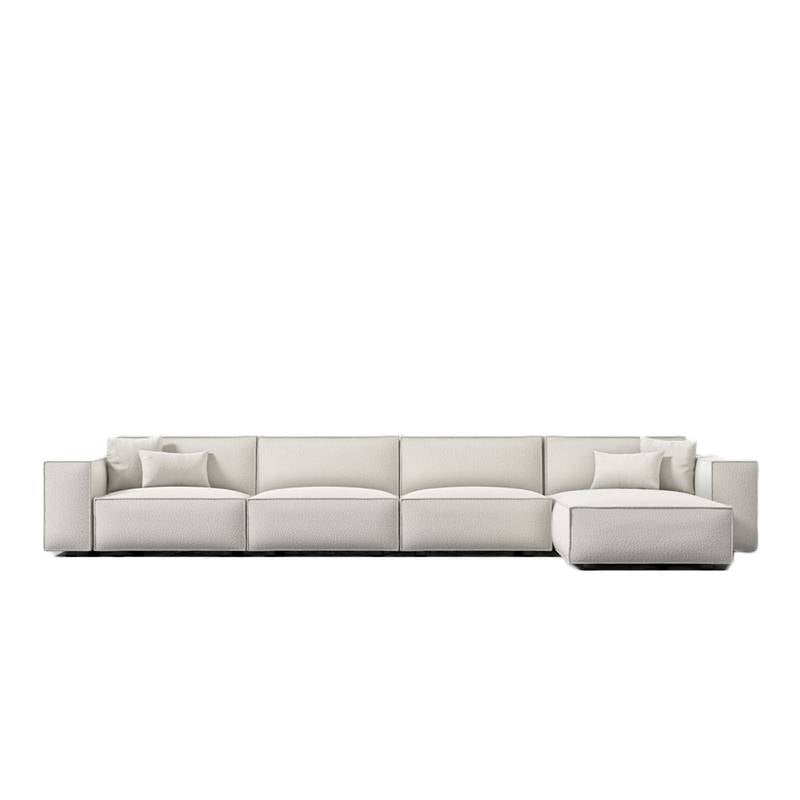 Front Facing View of The Porter Extended Right Hand Sectional in Pearl Fabric and Color 