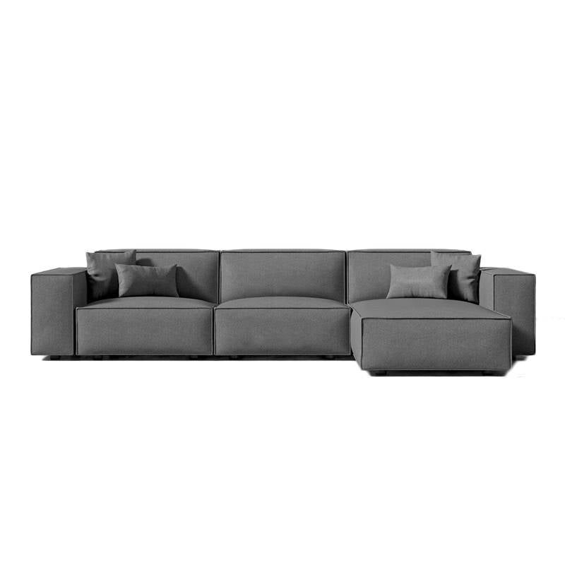 Front Facing View of The Porter Sectional Right Hand Sofa in Fin Color and Fabric