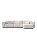 Front Facing View of The Porter Sectional Right Hand Sofa in Pearl Color and Fabric