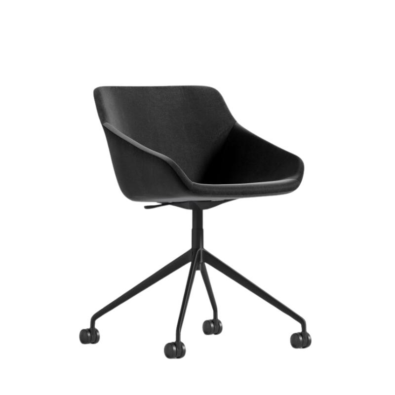 Angled View of The Rocco Office Chair in Black