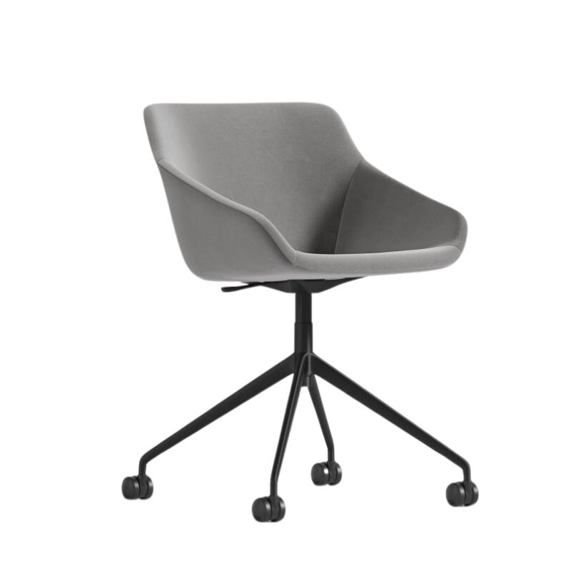 Angled View of The Rocco Office Chair in Glacier Grey