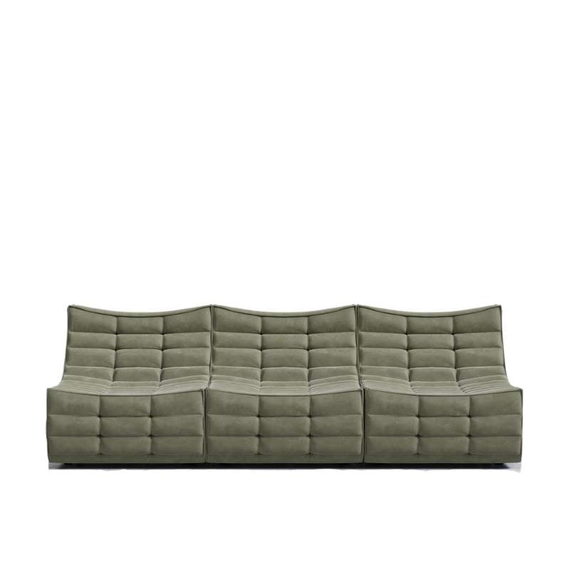 Front Facing View of The Tanner 3 Seater Modular Sofa Sectional With Sage Fabric