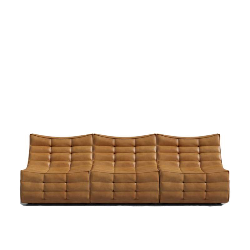 Front Facing View of The Tanner 3 Seater Modular Sofa Sectional With Trento Morocco Fabric