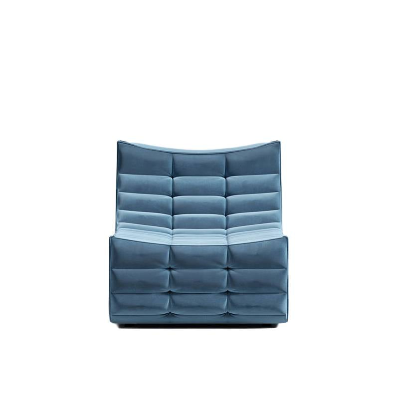 Front Facing View of The Tanner Chaise in Solstice Fabric and Color