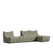 Angled Side View of The Tanner Modular Sectional in Sage Fabric and Color