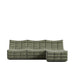 Front Facing View of The Tanner Sectional Sofa in Sage Color and Fabric