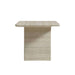 Side Facing View of The Tiberius Table in White Travertine