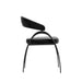 Side Facing View of The Uma Dining Chair in Black